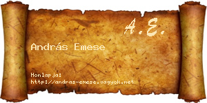 András Emese névjegykártya