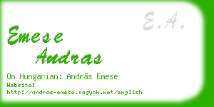 emese andras business card