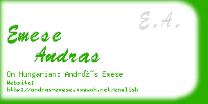 emese andras business card